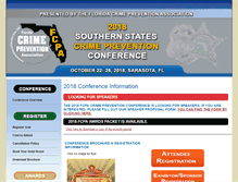 Tablet Screenshot of conference.floridacrimeprevention.org